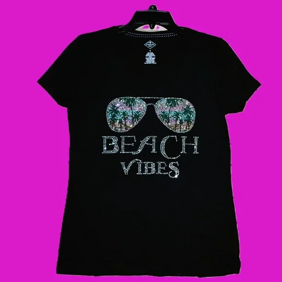 Girls Trip Beach Vibes RN rhinestone  short sleeved shirt sz XS S M L XL XXL 1X… - Picture 3 of 7